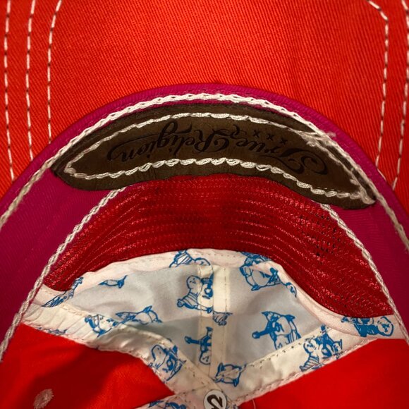 Vintage True Religion Distressed Hat Section Row Seat XXX Light Blue Orange - Picture 11 of 11